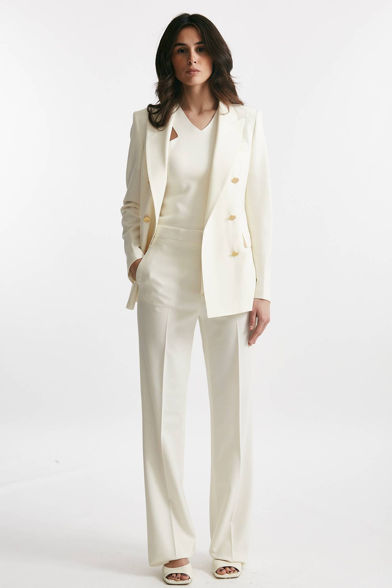 Tailleur doppiopetto T-PARIGI bianco