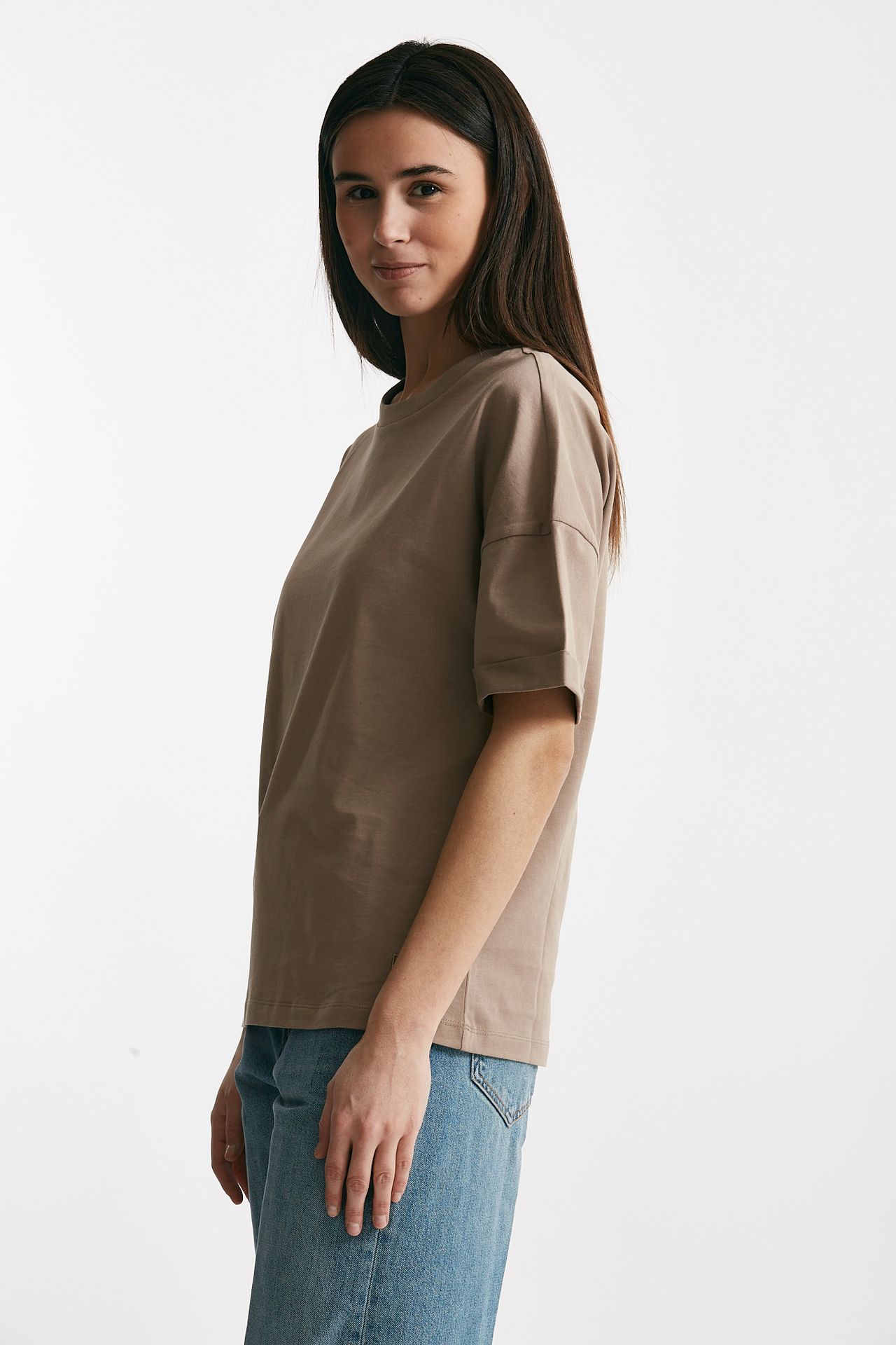 T-shirt over tortora 
