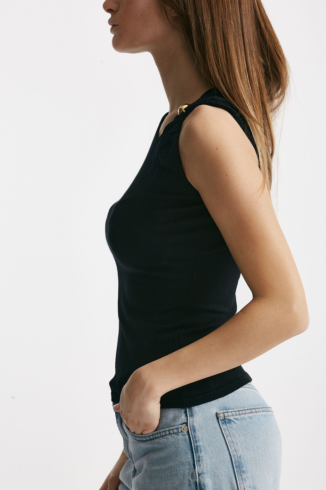 Top in viscosa nero