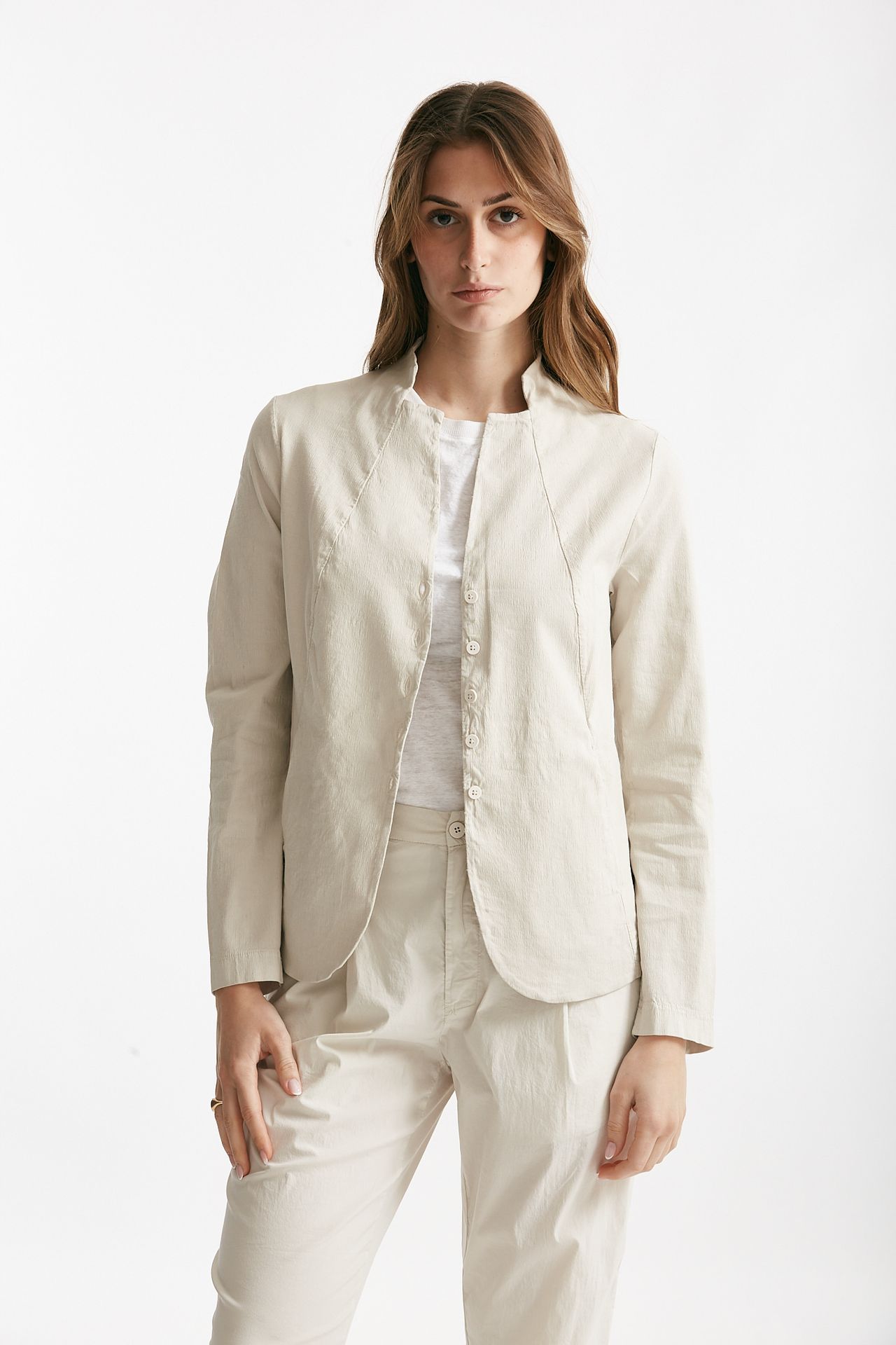 Giacca cardigan beige