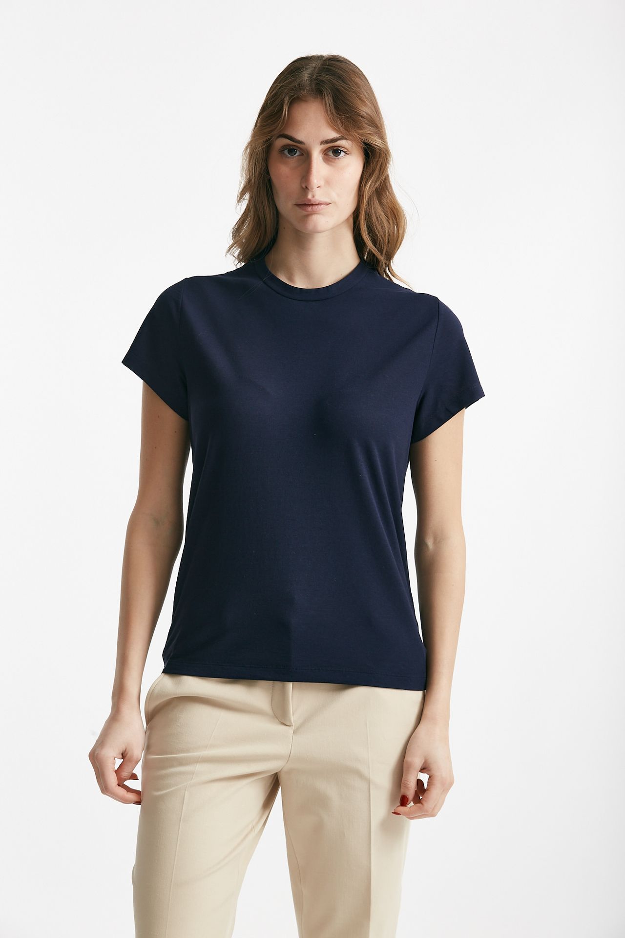 T-shirt basic ice-cotton blu aperto  