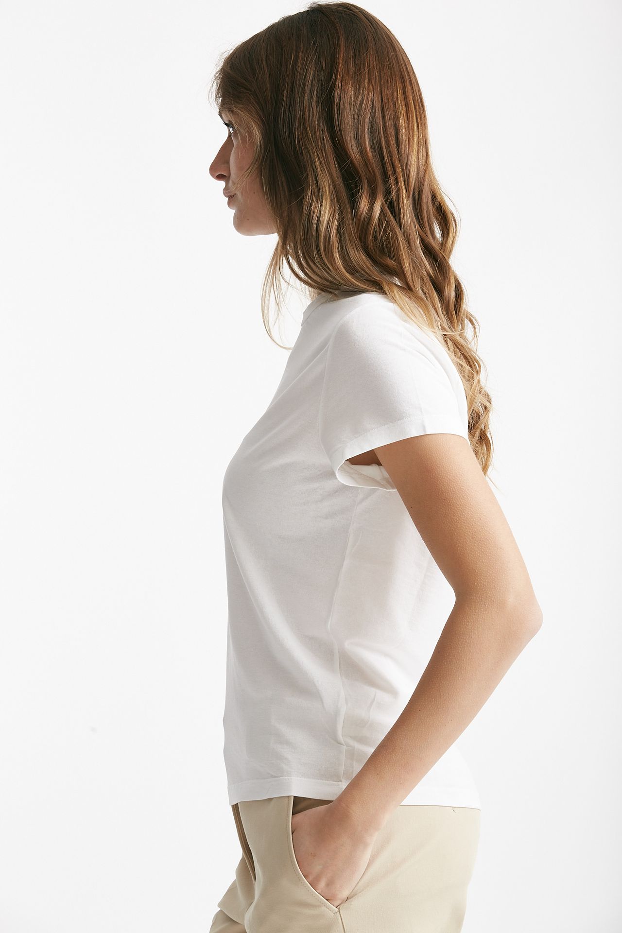 T-shirt basic ice-cotton bianco
