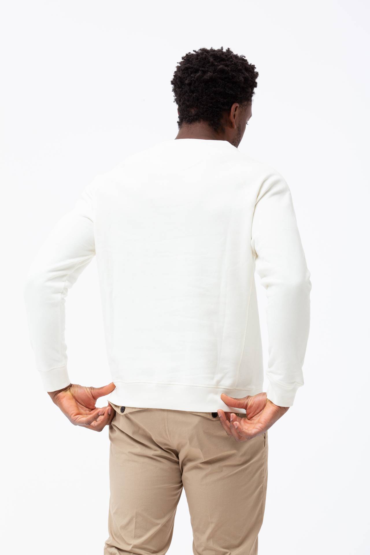 Felpa in cotone girocollo 