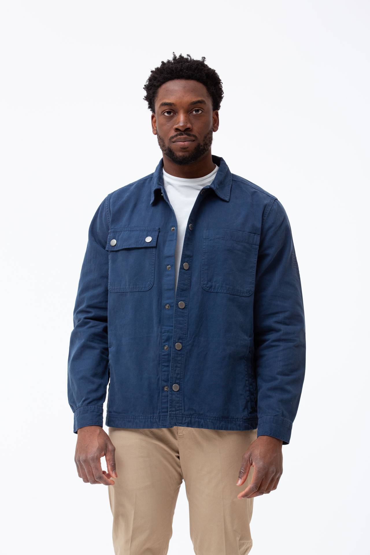 Overshirt in cotone canvas