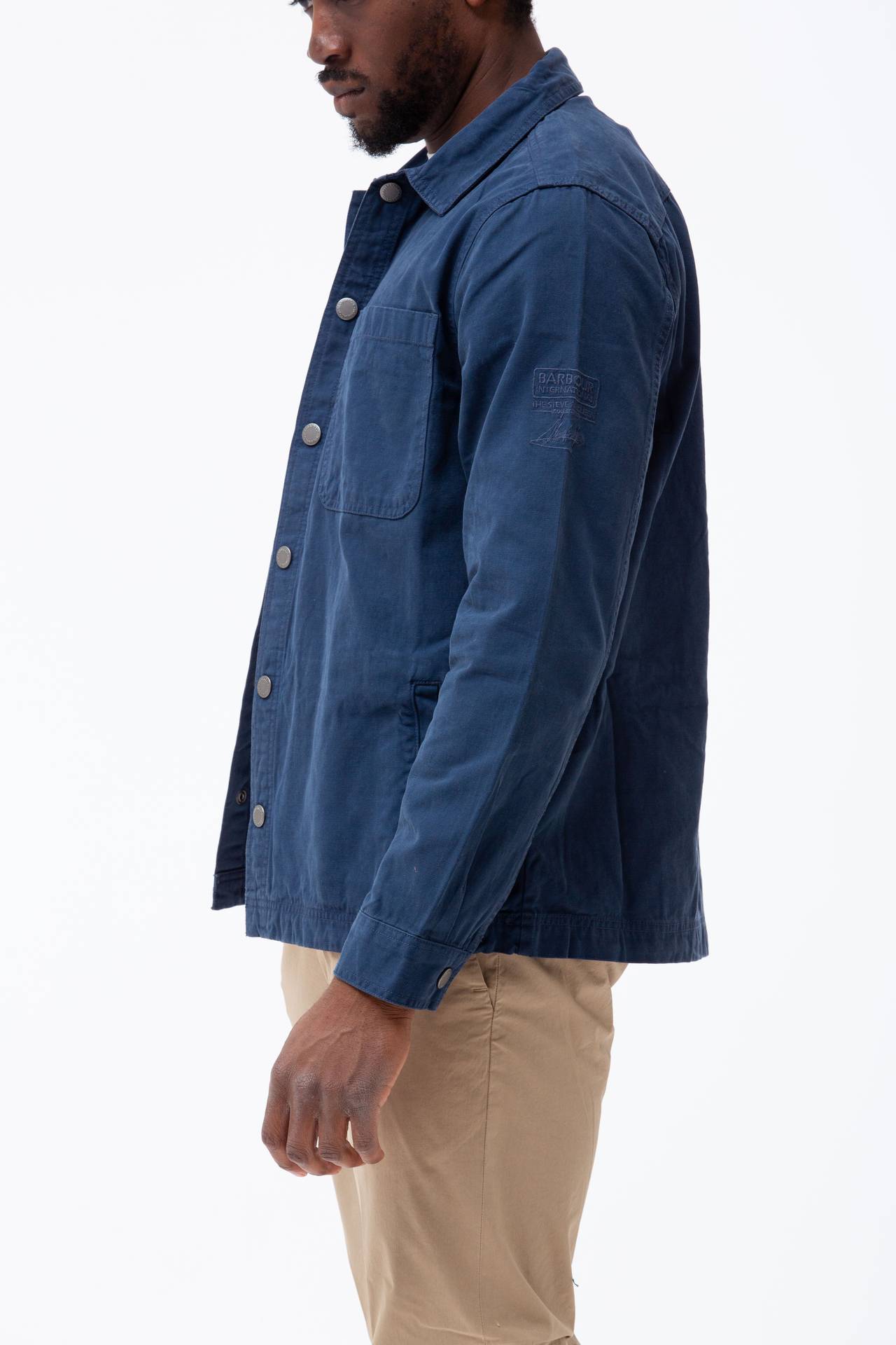 Overshirt in cotone canvas