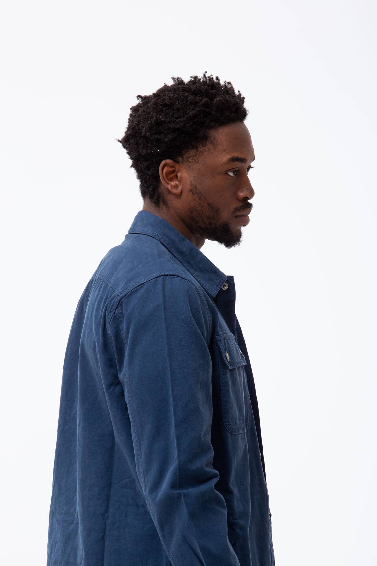 Overshirt in cotone canvas
