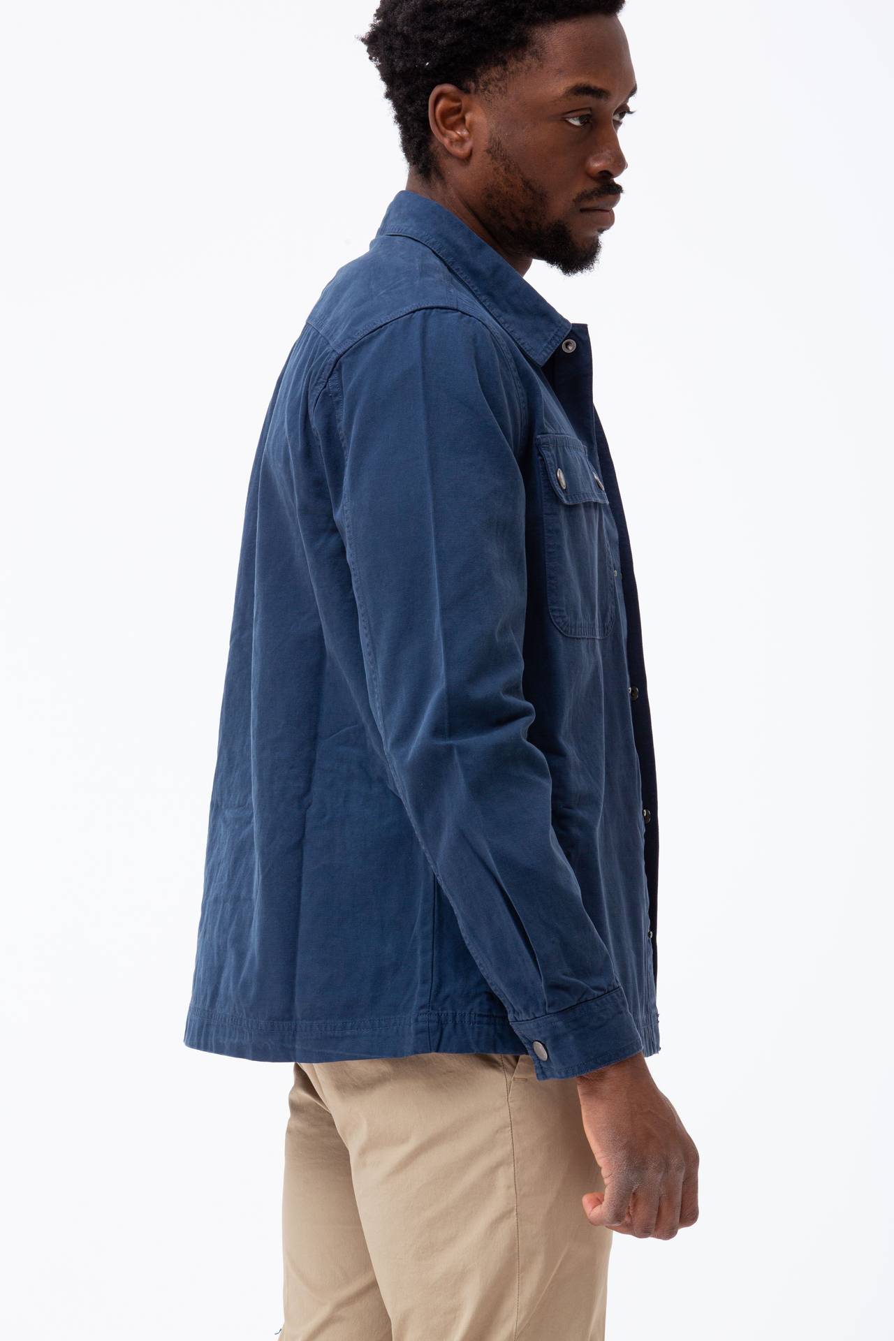 Overshirt in cotone canvas