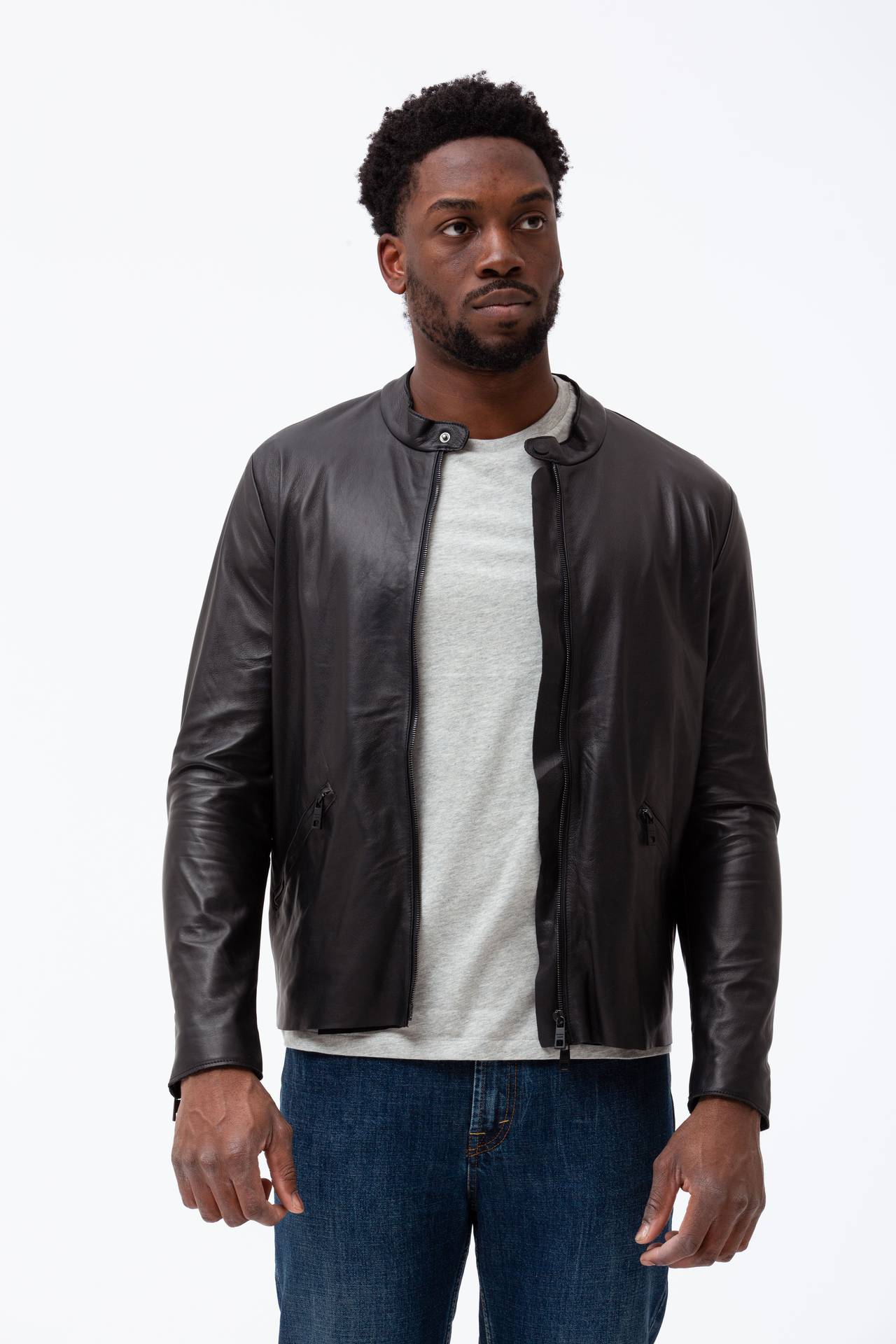 Biker in pelle
