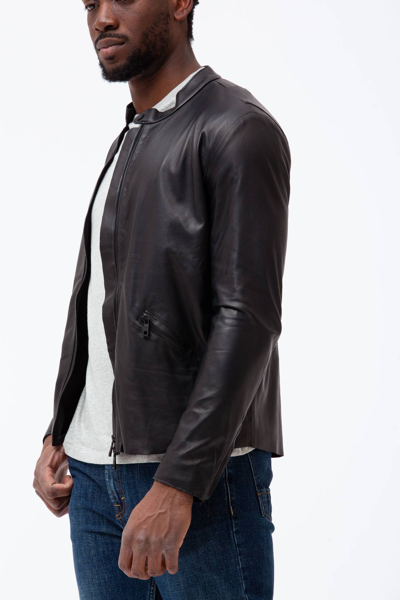 Biker in pelle