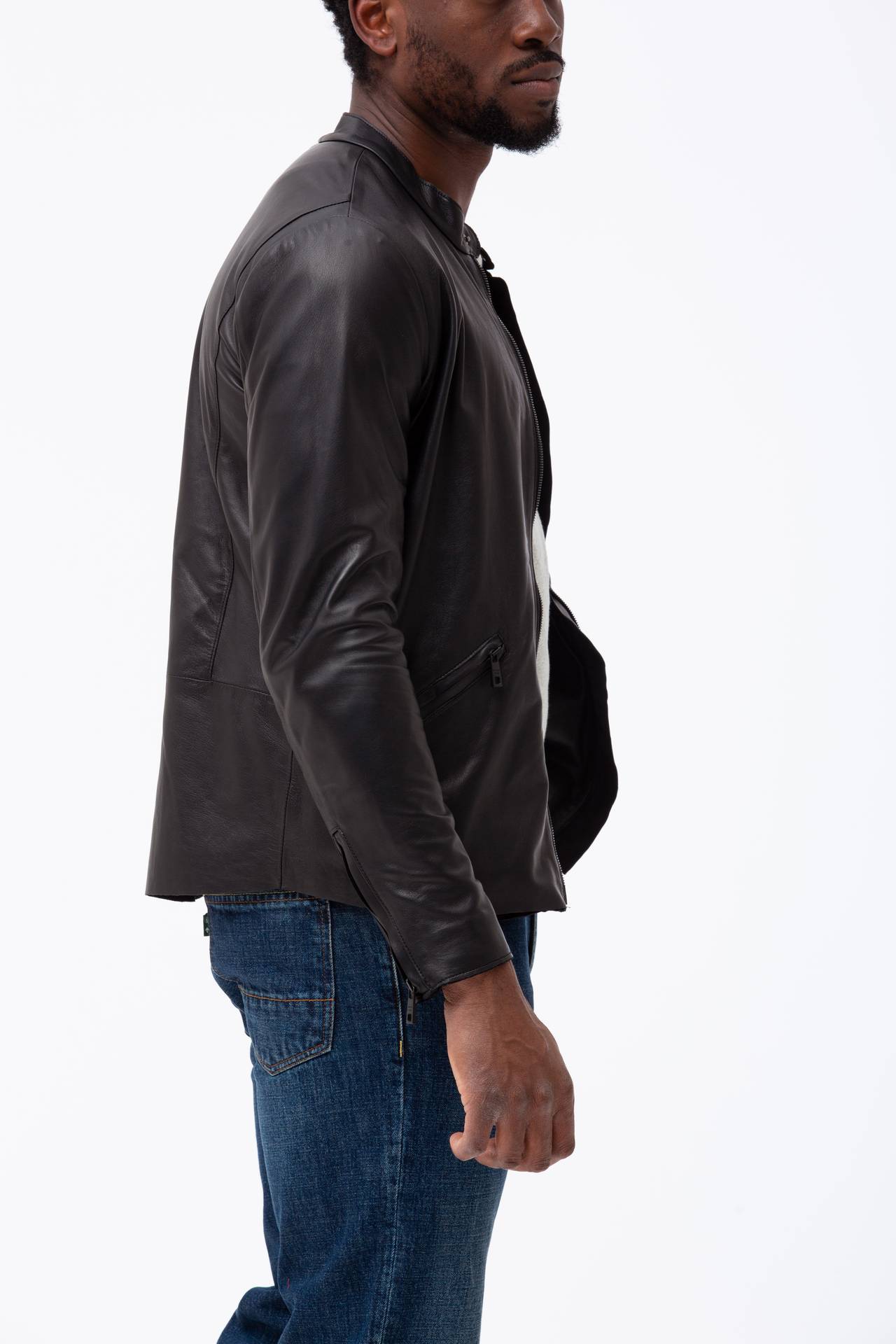 Biker in pelle