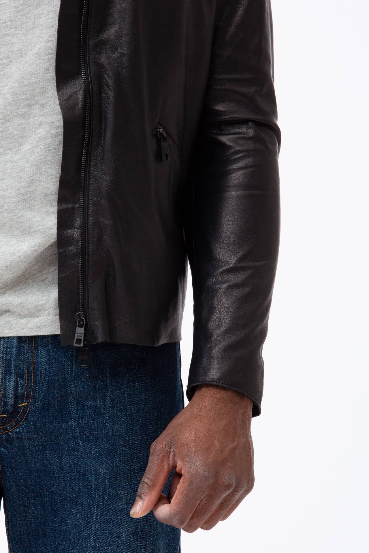 Biker in pelle