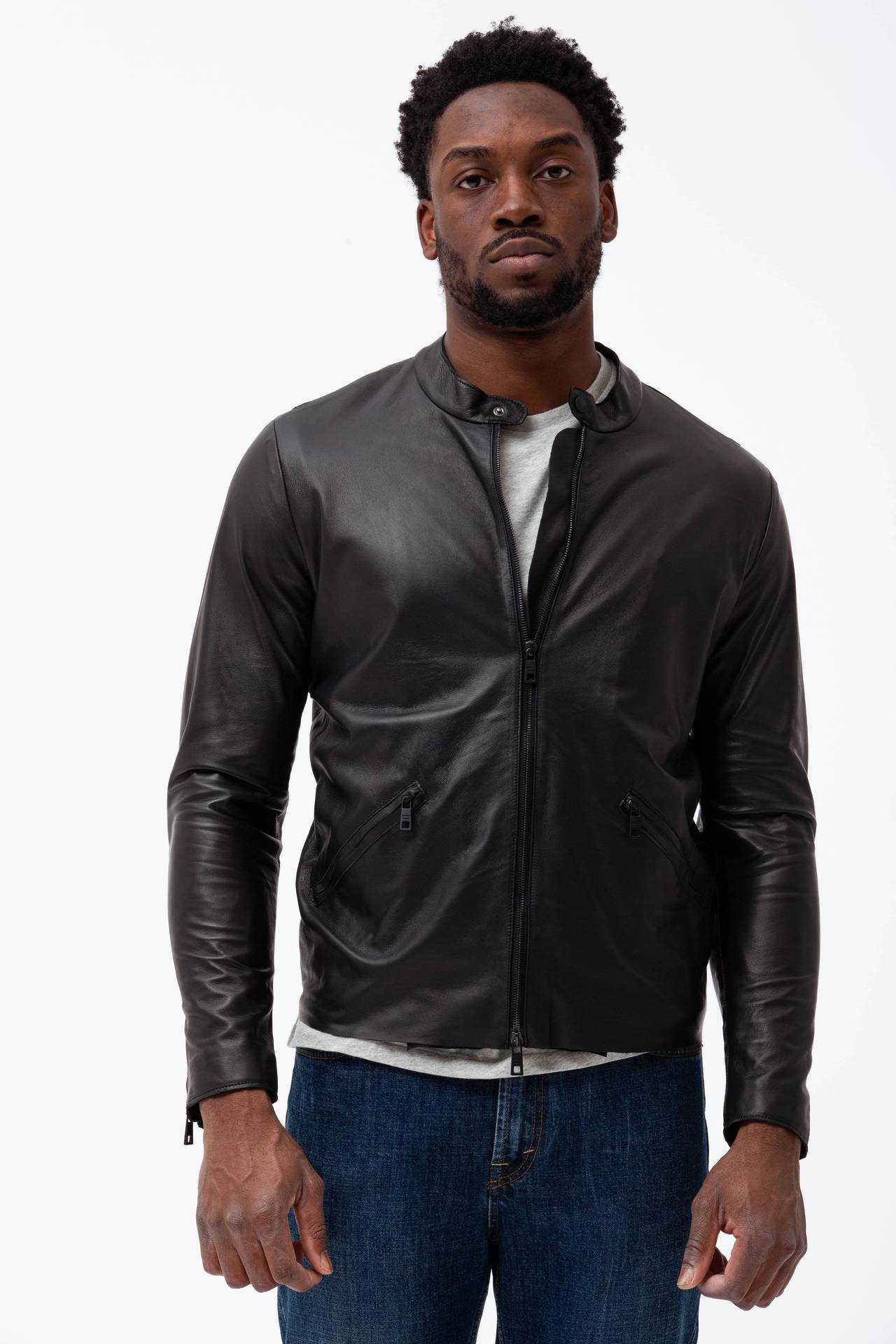 Biker in pelle