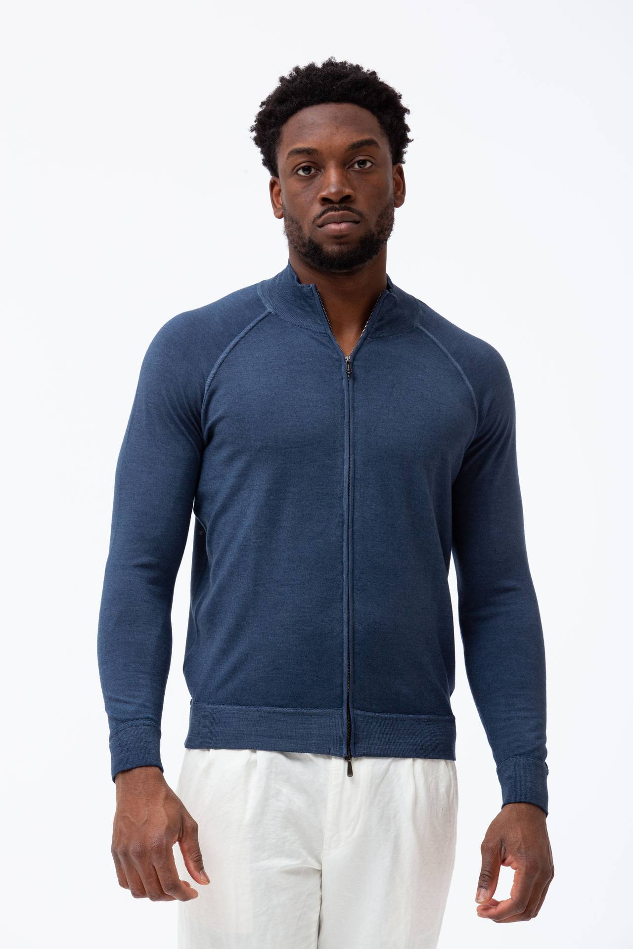 Maglia in lana full zip