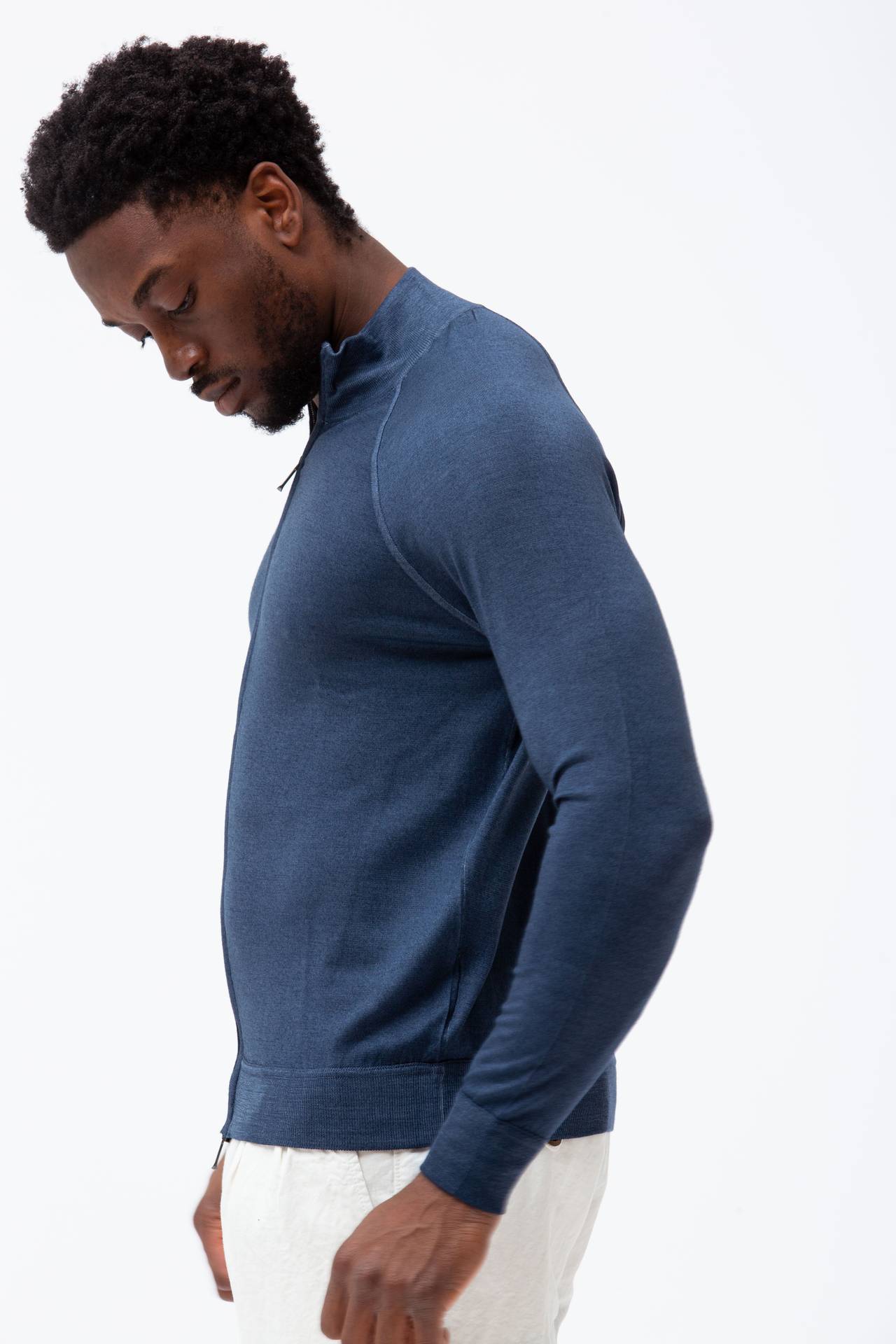 Maglia in lana full zip
