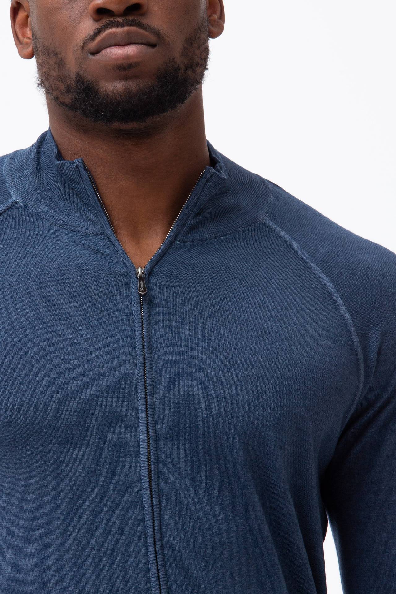 Maglia in lana full zip