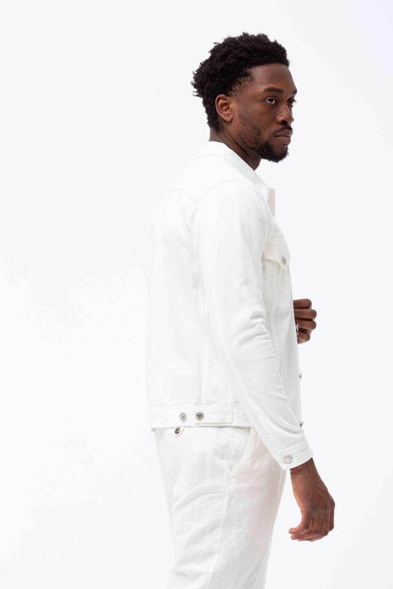 Giubbino jeans in cotone bull stretch