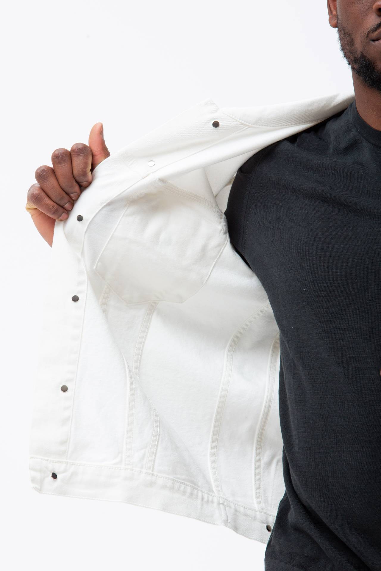 Giubbino jeans in cotone bull stretch