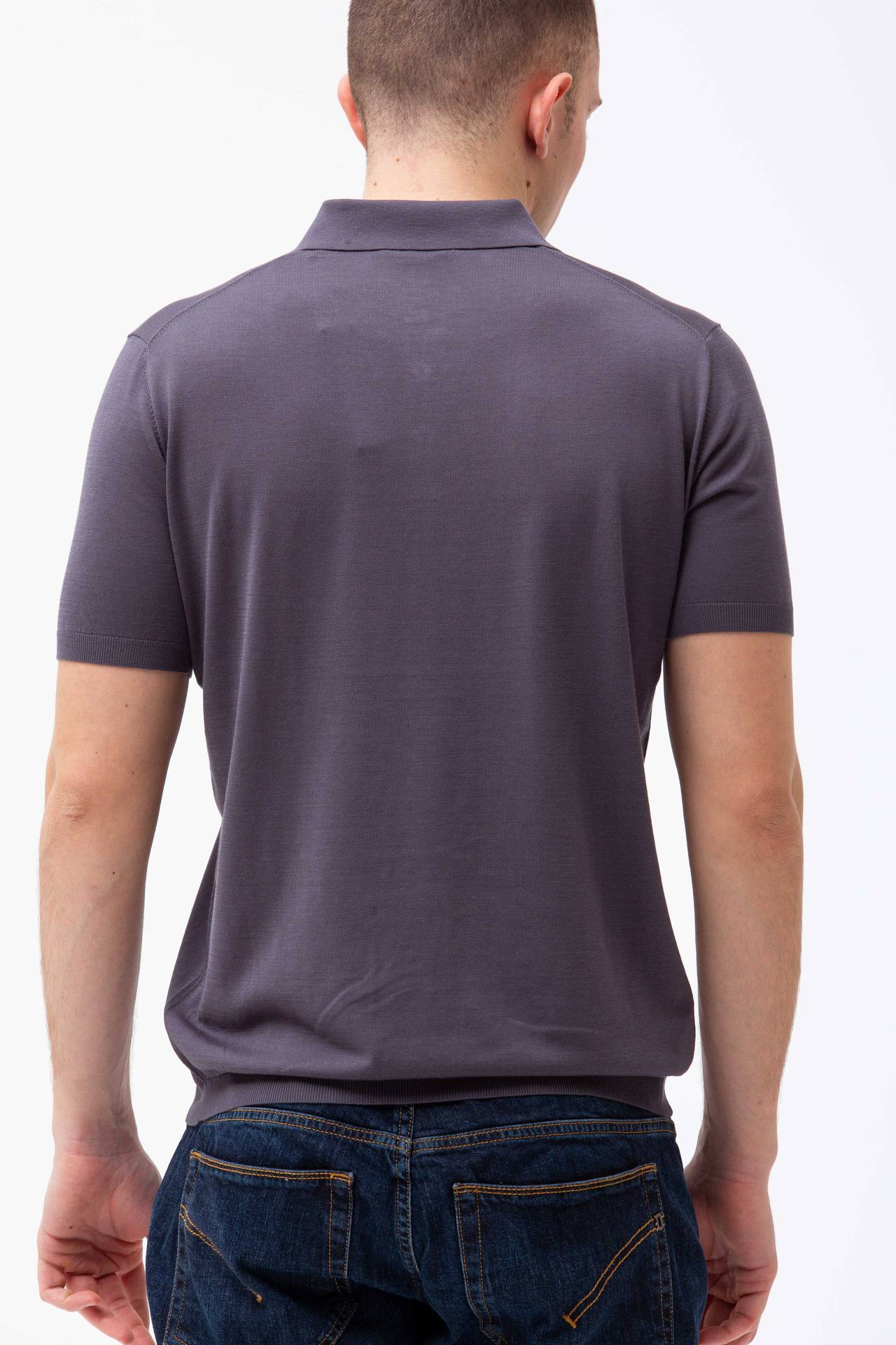 Polo in seta e cotone