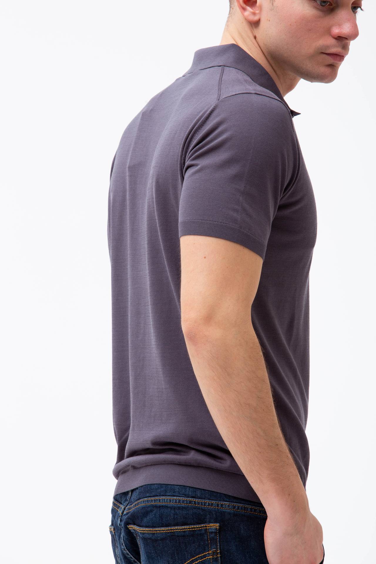 Polo in seta e cotone