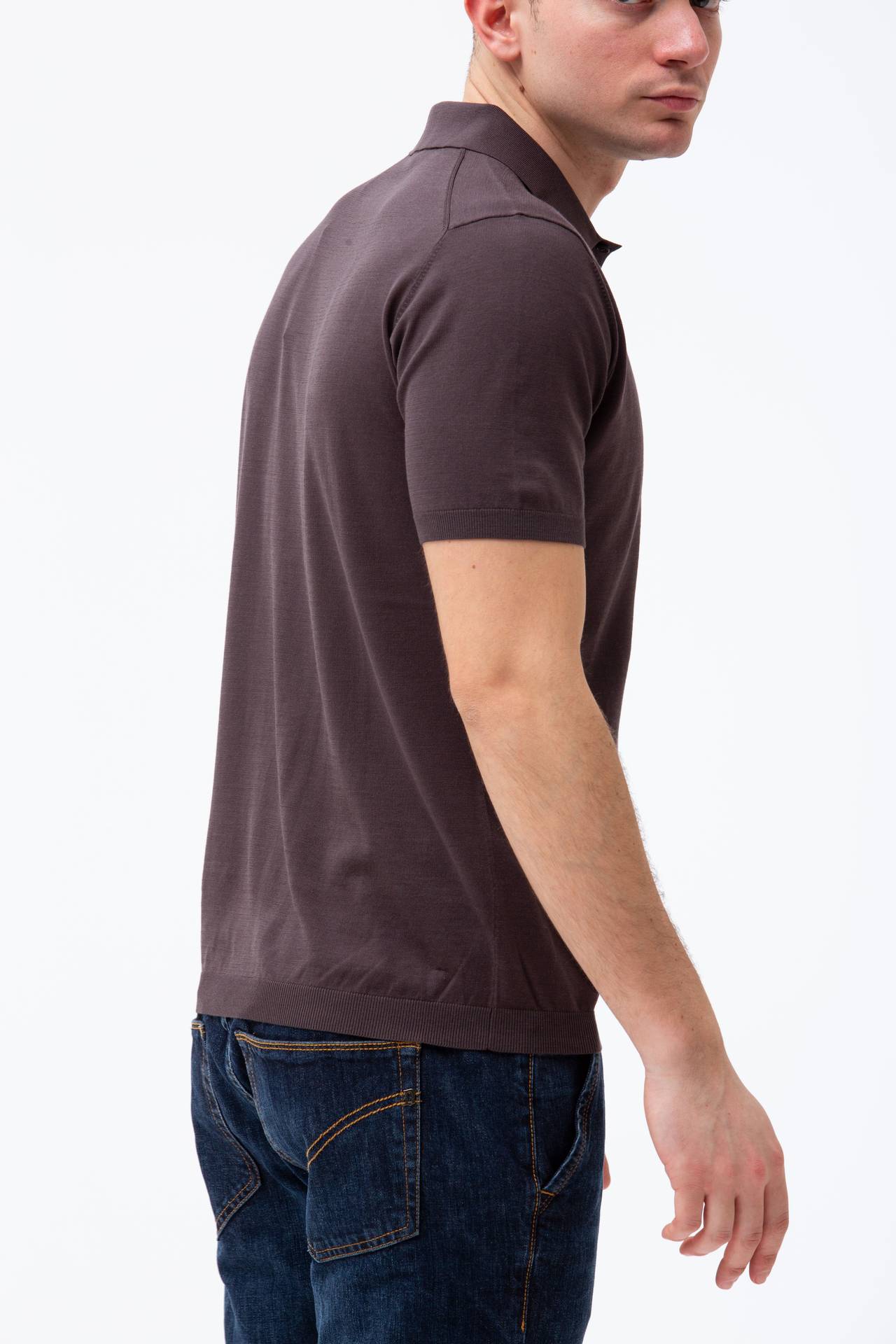 Polo in seta e cotone