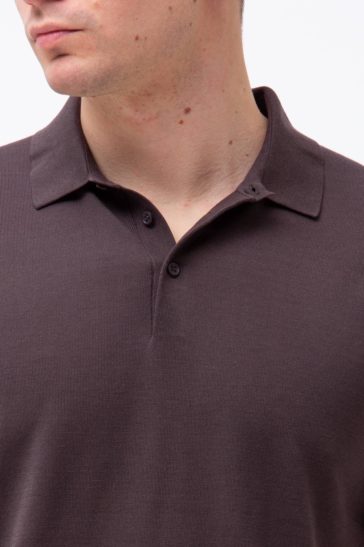 Polo in seta e cotone