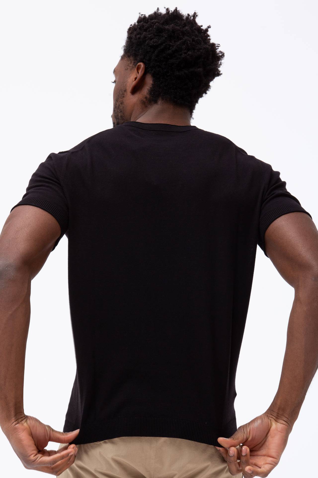 T shirt in cotone e lino