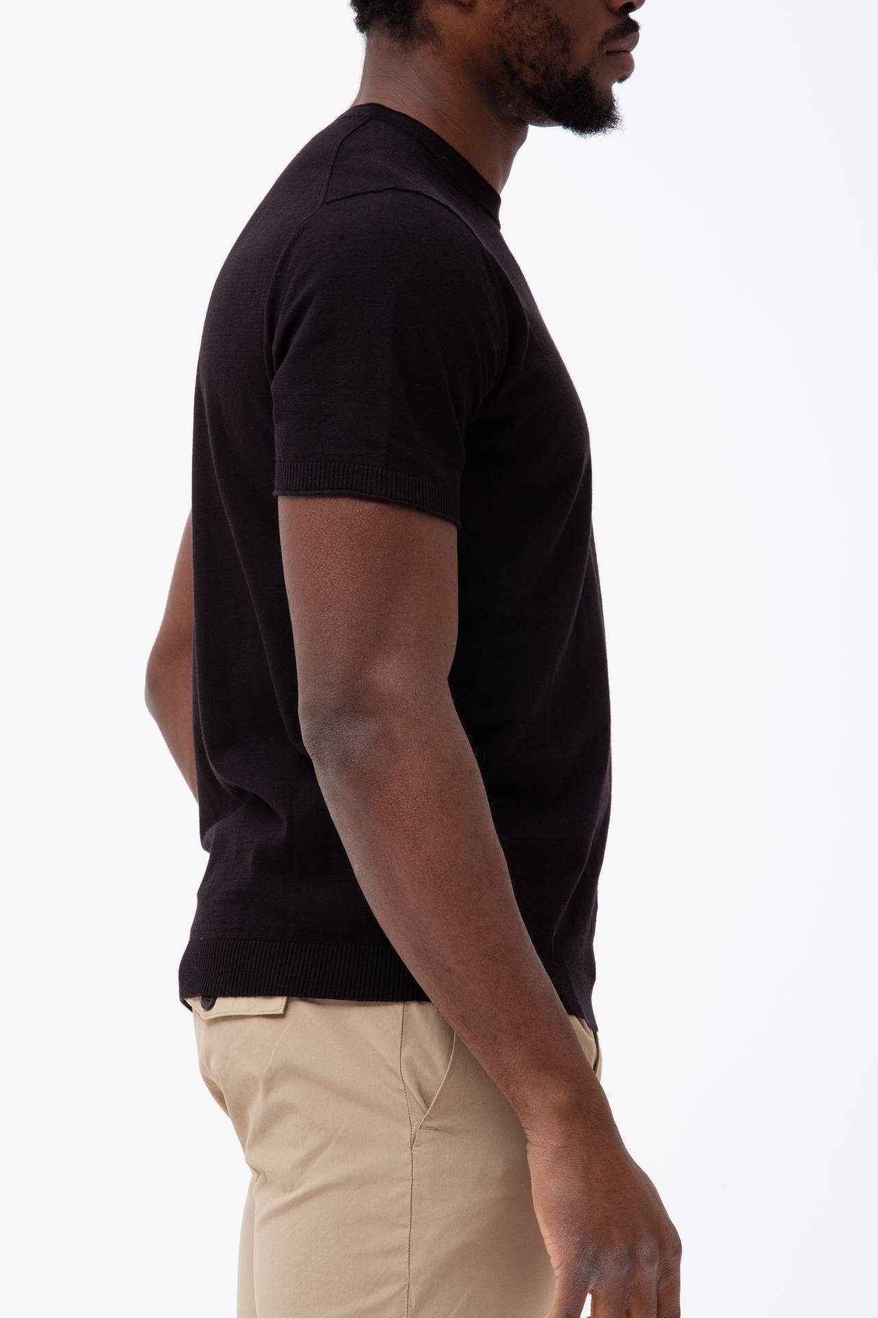 T shirt in cotone e lino