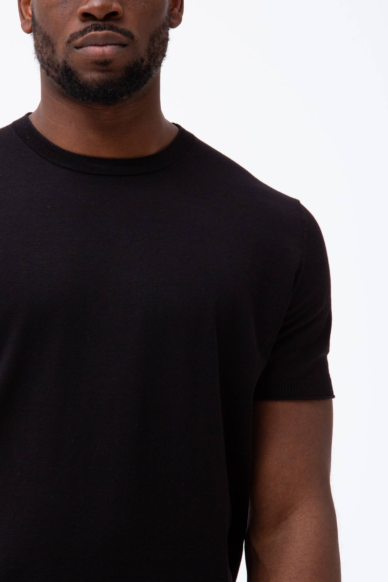 T shirt in cotone e lino