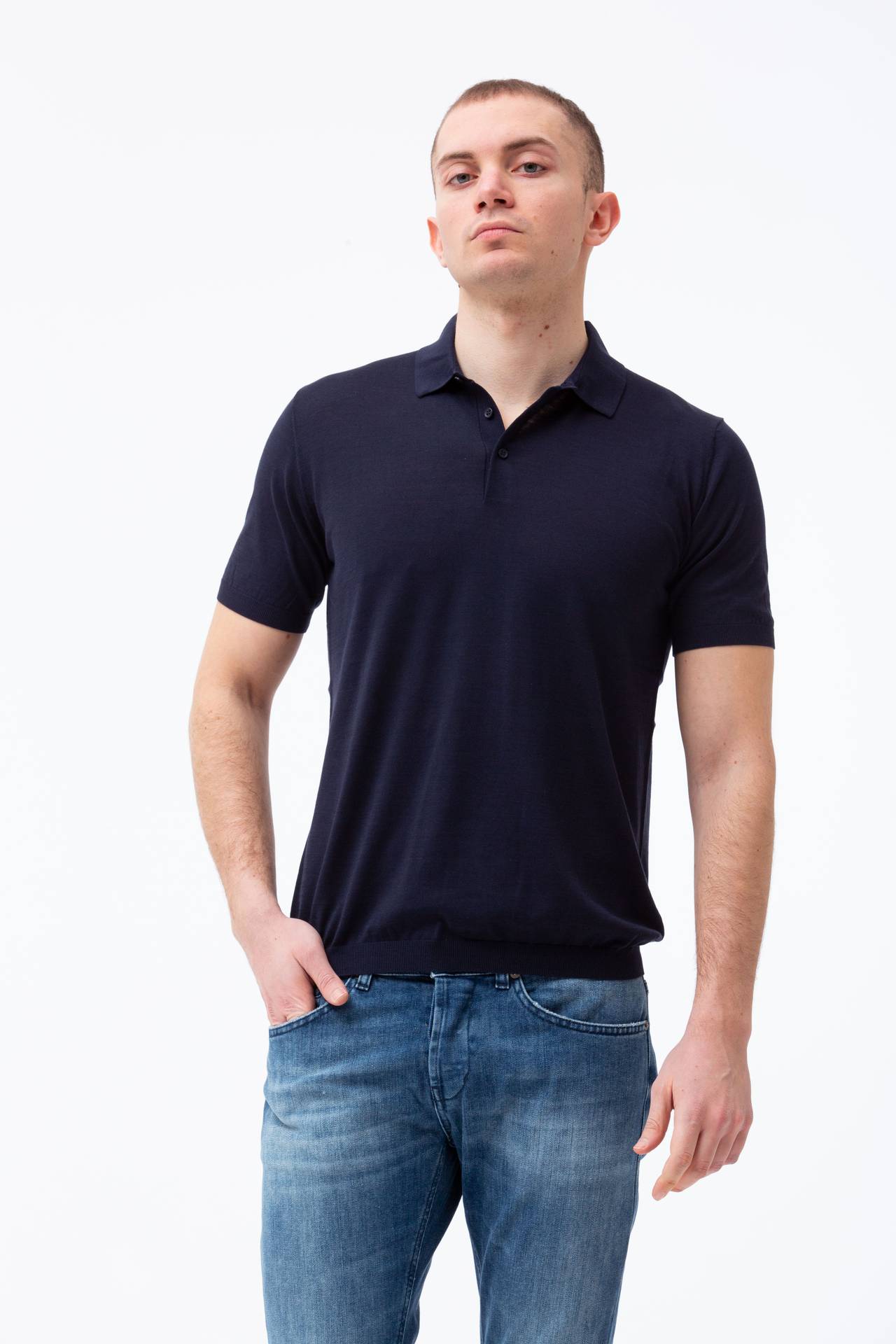 Polo misto seta