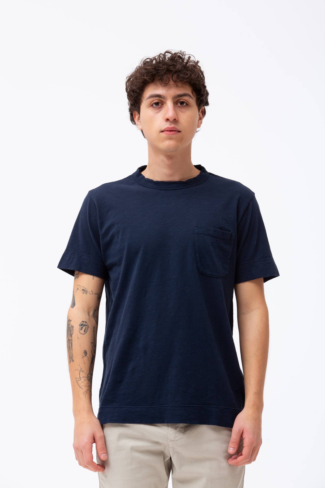  T-shirt in cotone fiammato