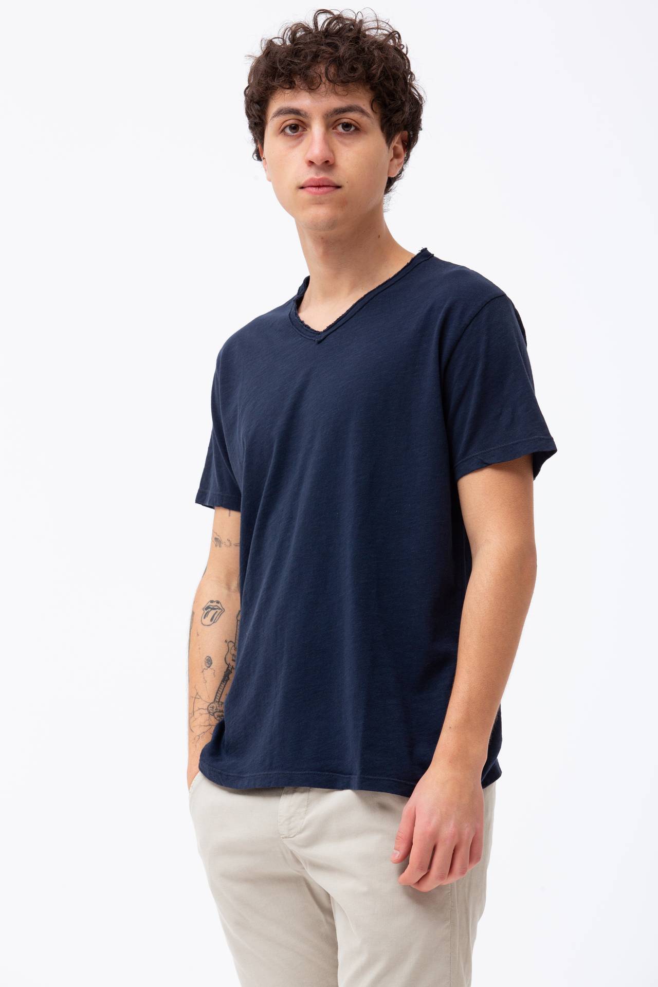 T-shirt in cotone fiammato