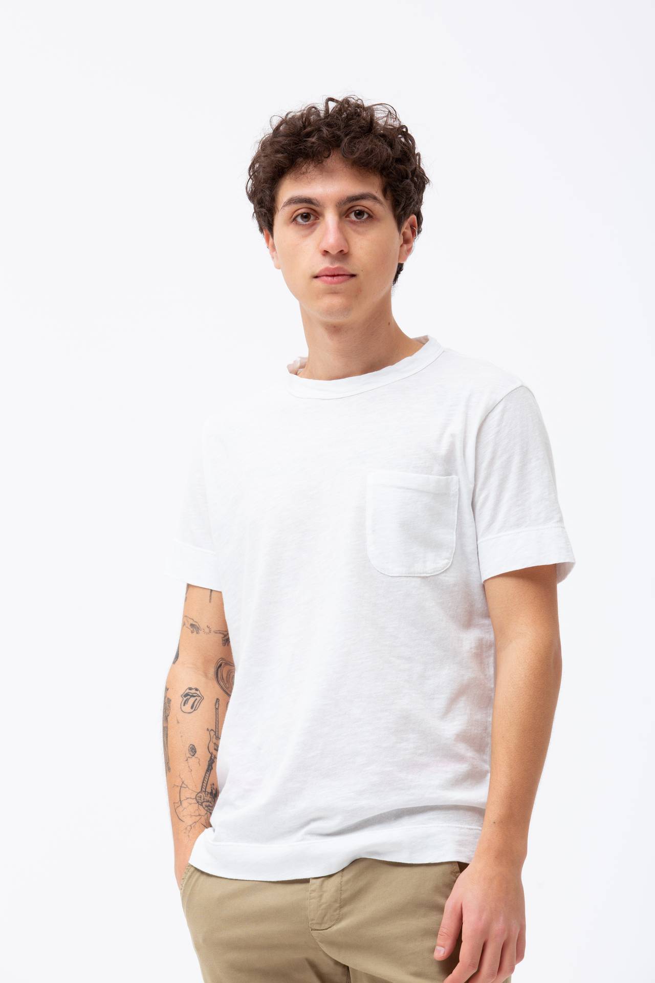 T-shirt in cotone fiammato