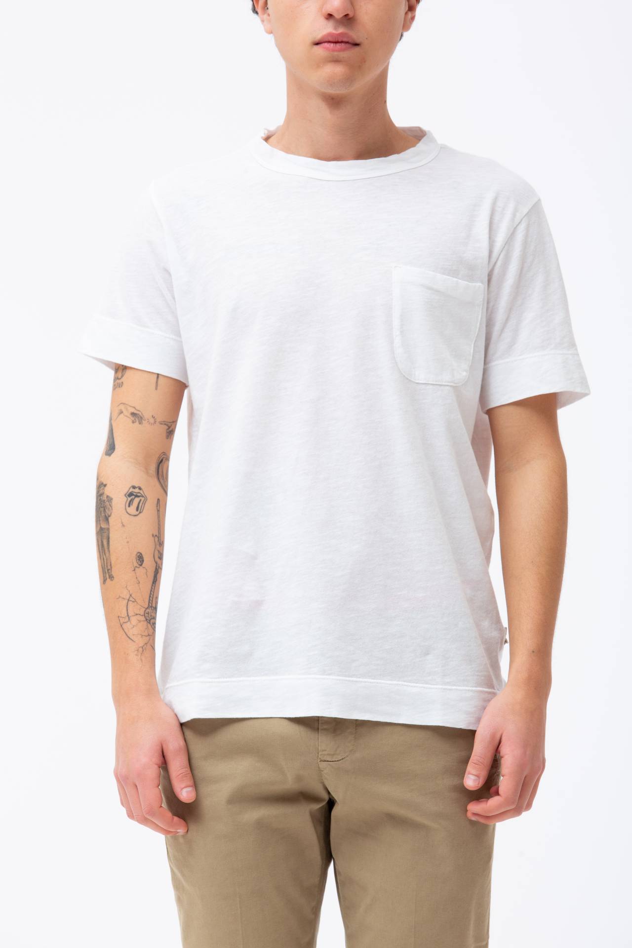 T-shirt in cotone fiammato