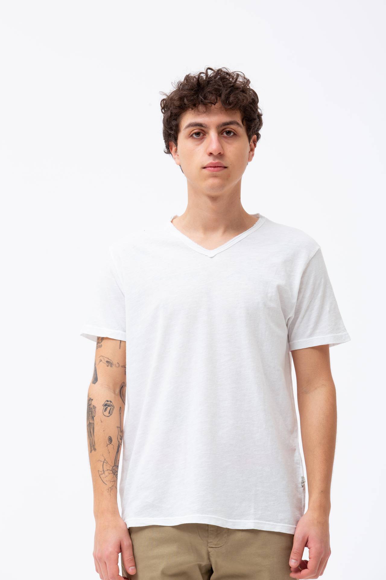 T-shirt in cotone fiammato