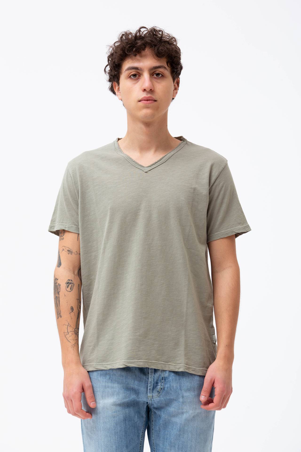 T-shirt in cotone fiammato