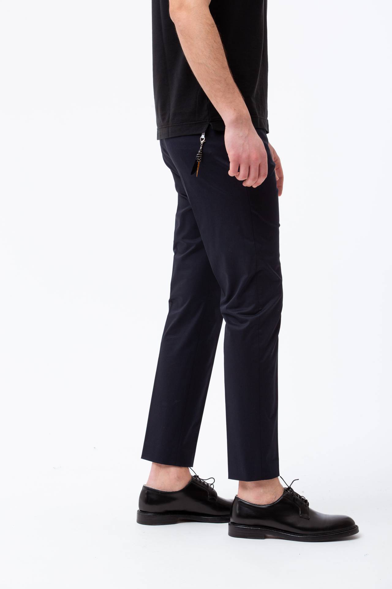 Pantalone in cotone raso stretch