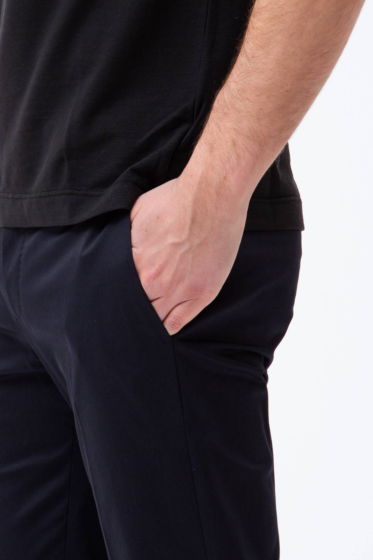 Pantalone in cotone raso stretch