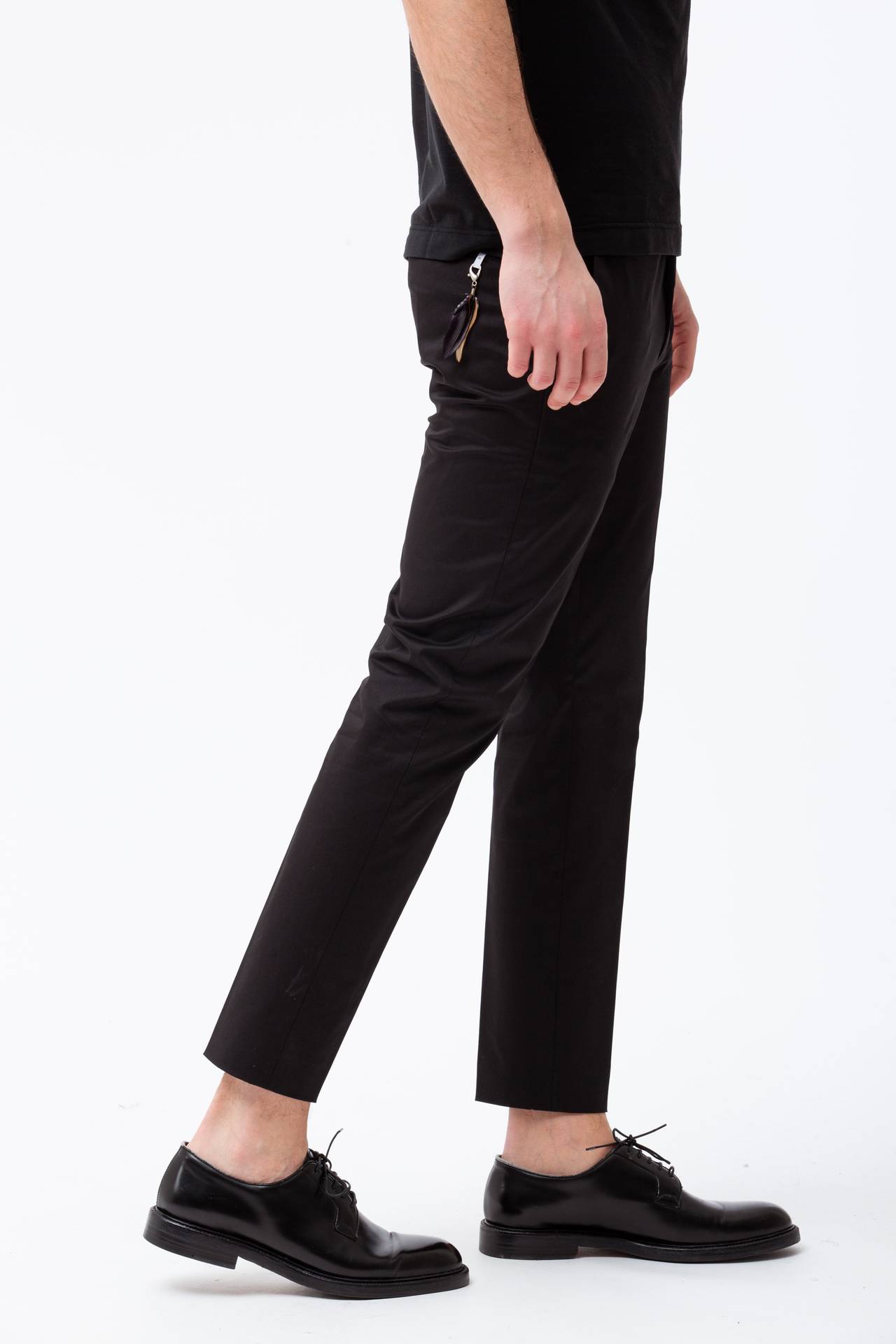 Pantalone in cotone raso stretch