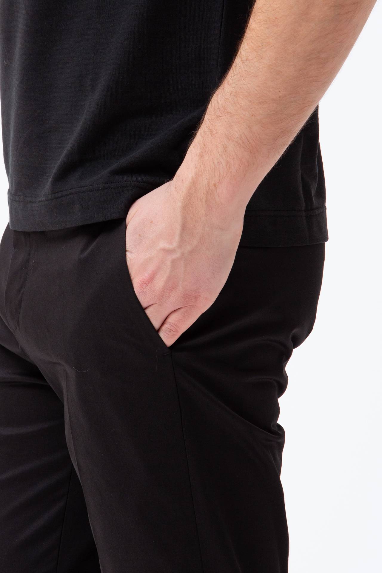 Pantalone in cotone raso stretch