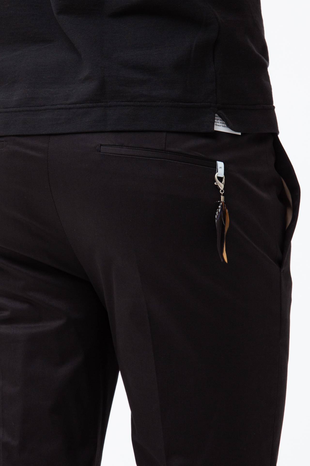 Pantalone in cotone raso stretch