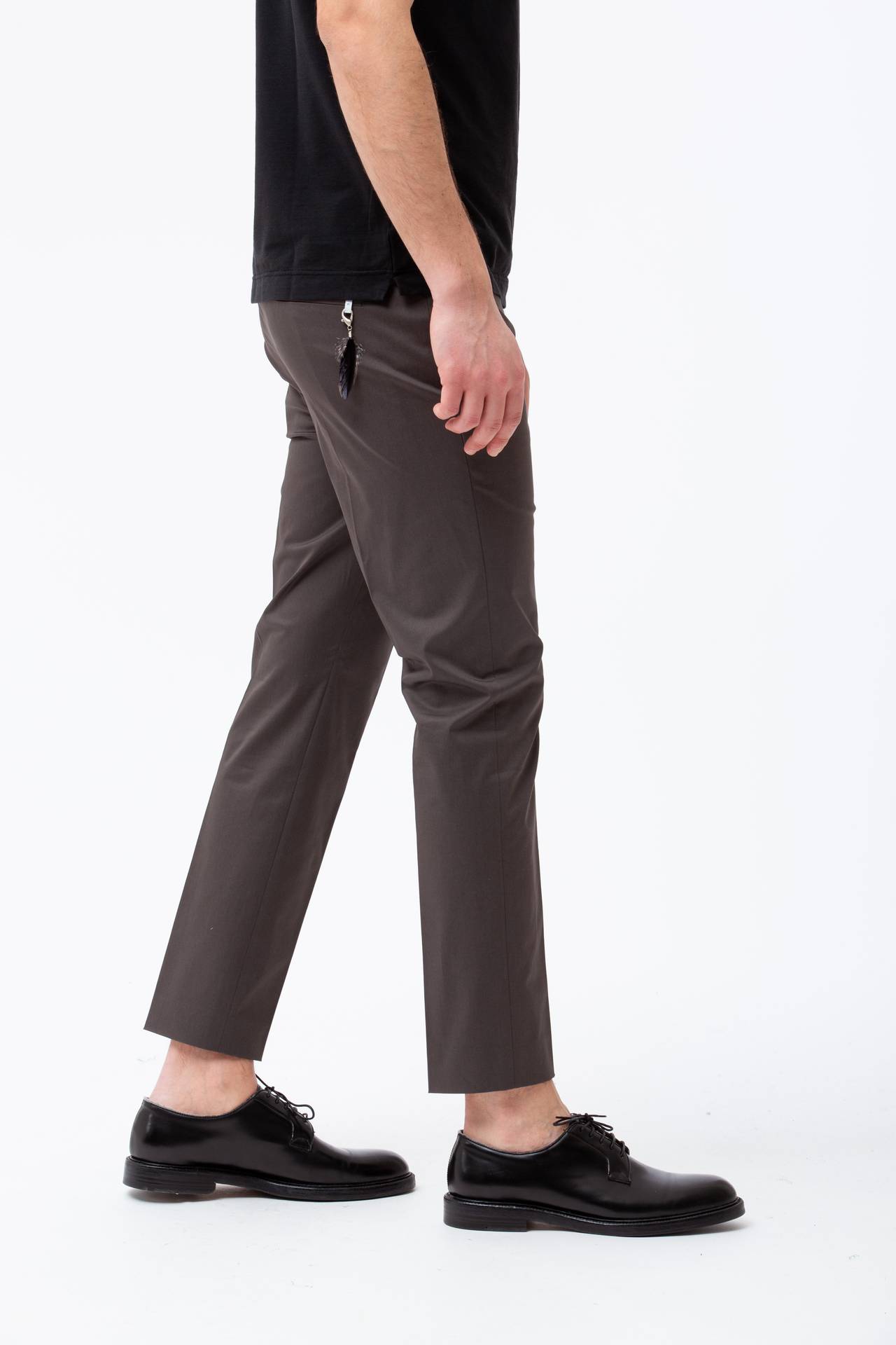 Pantalone in cotone raso stretch