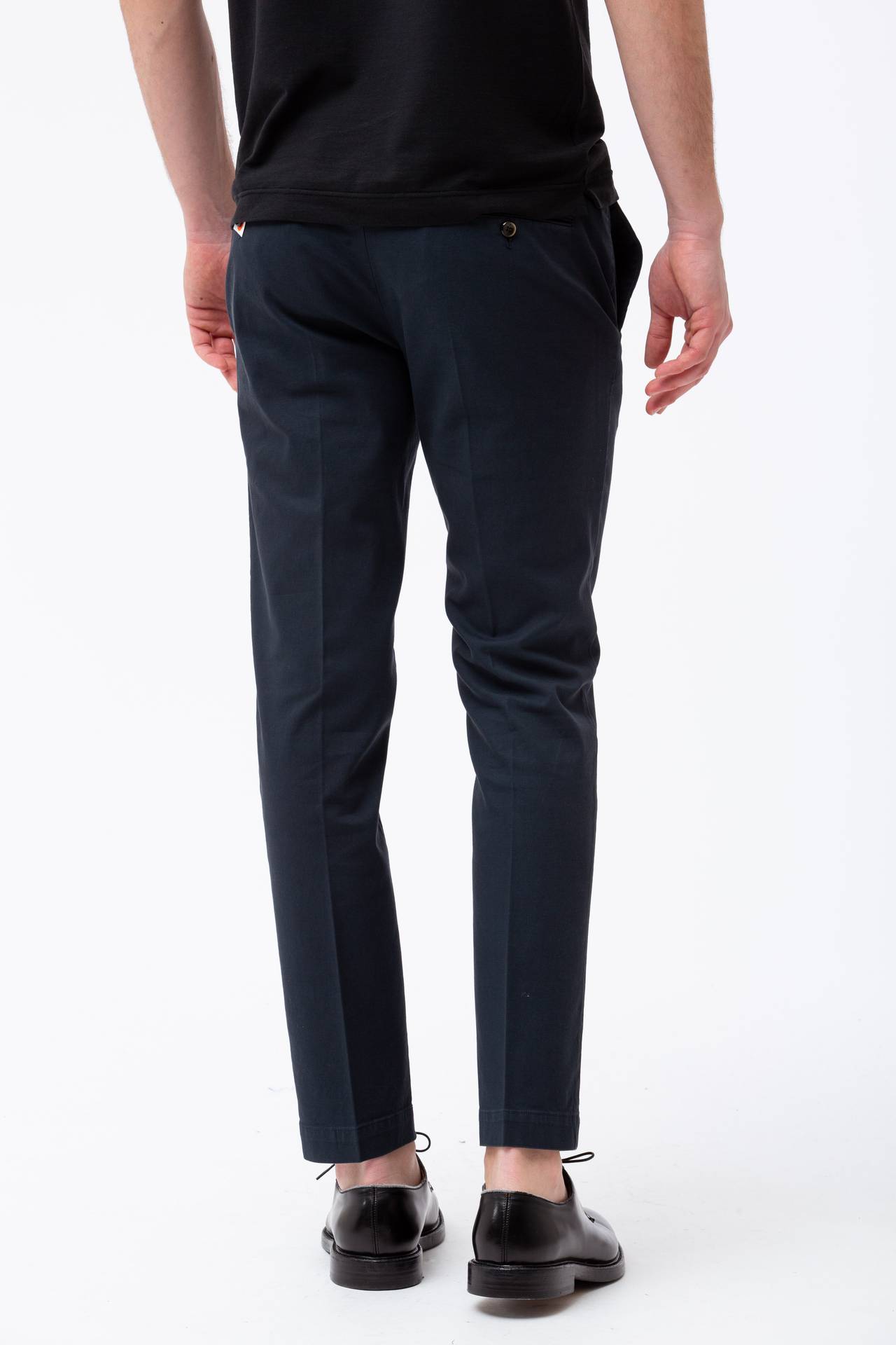 Pantalone in cotone operato stretch
