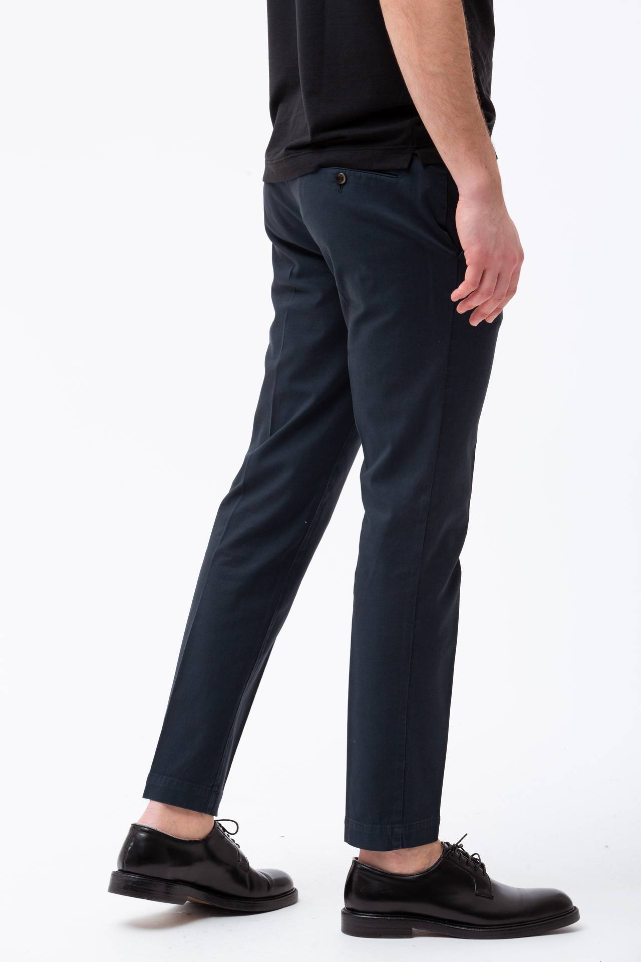 Pantalone in cotone operato stretch