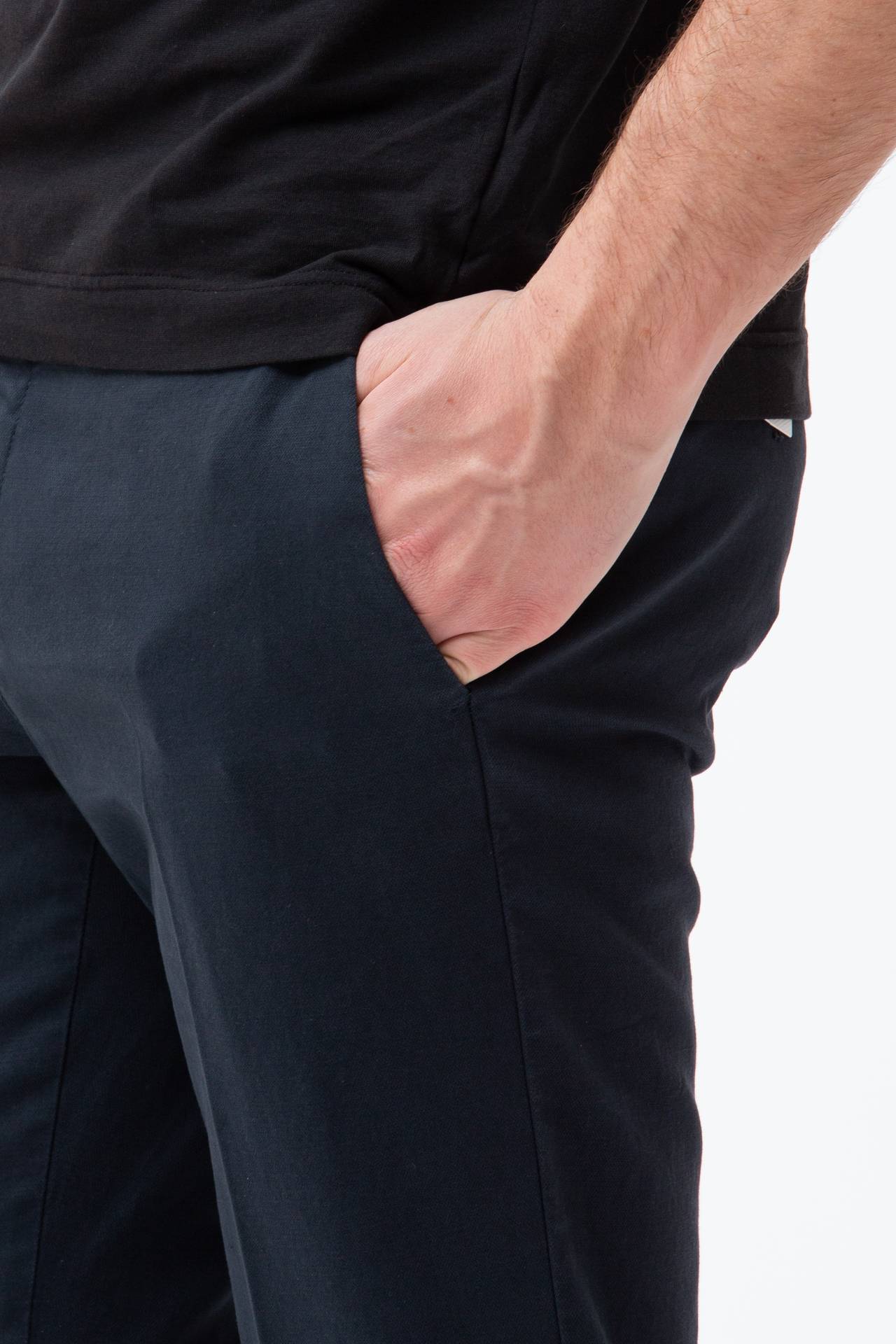 Pantalone in cotone operato stretch