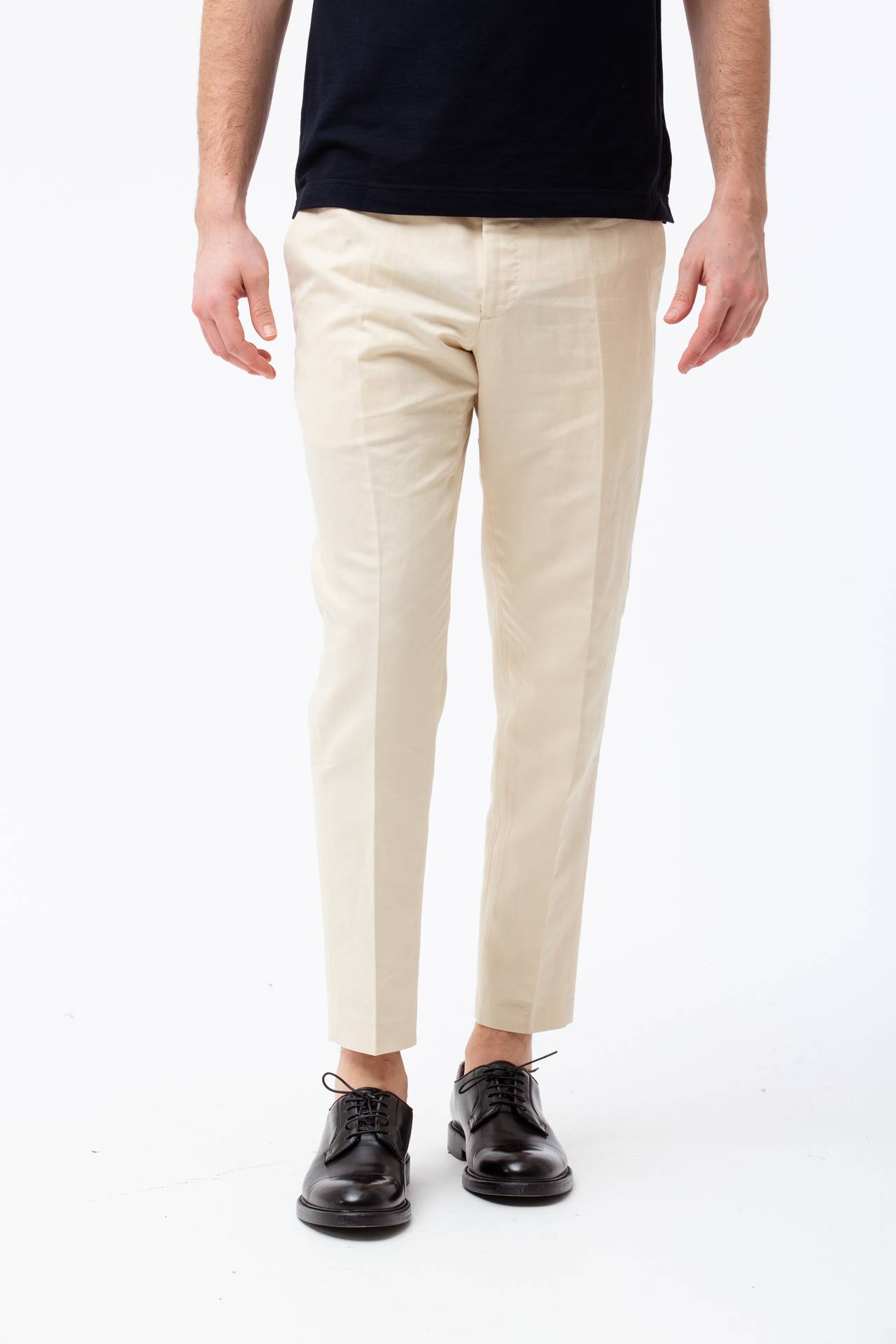 Pantalone in cotone e lino