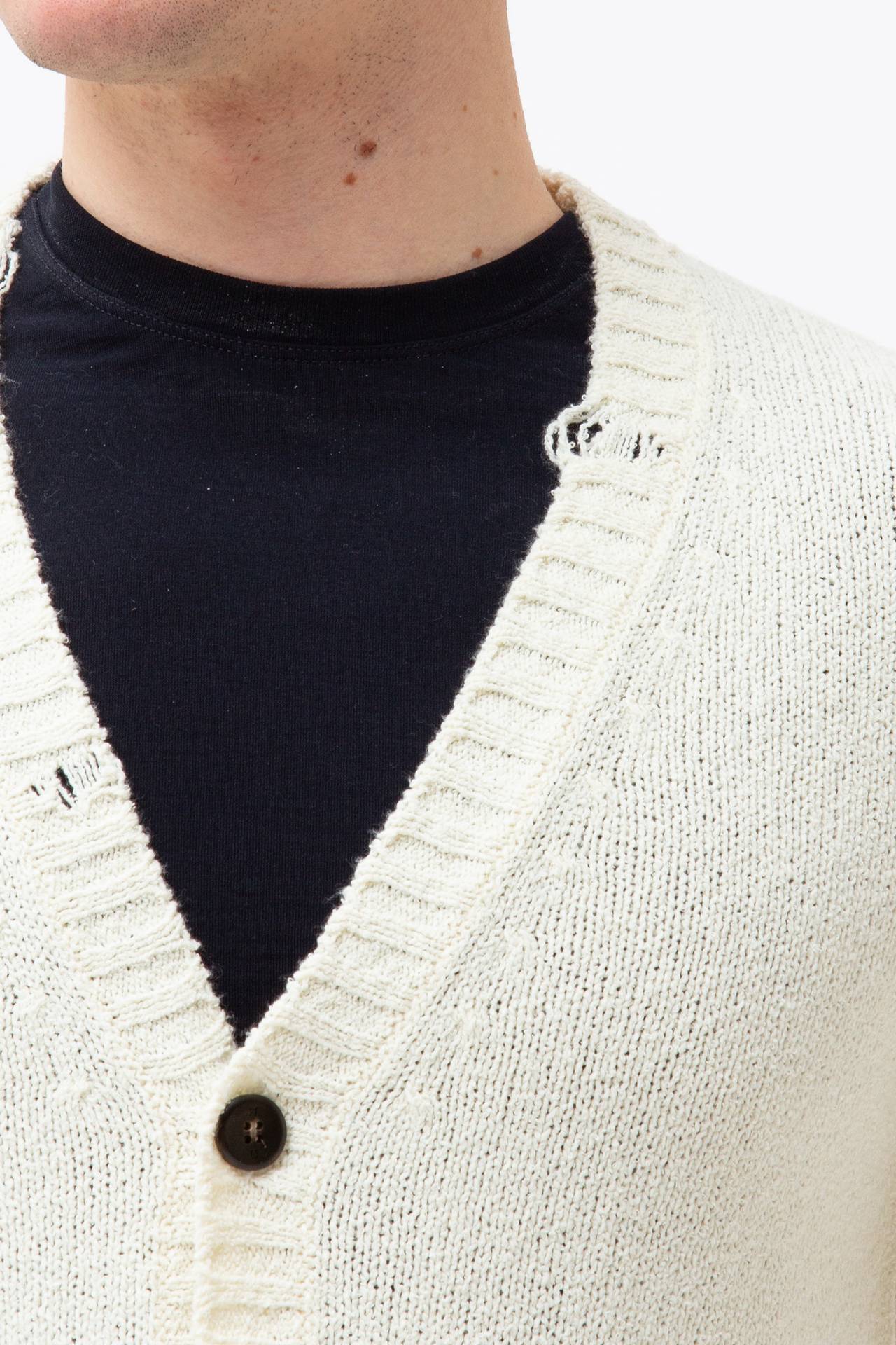 Cardigan in lino e cotone