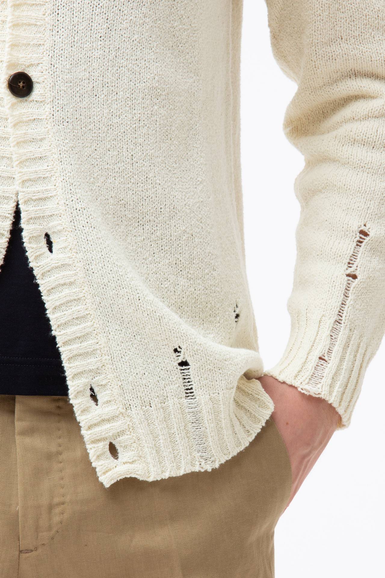 Cardigan in lino e cotone
