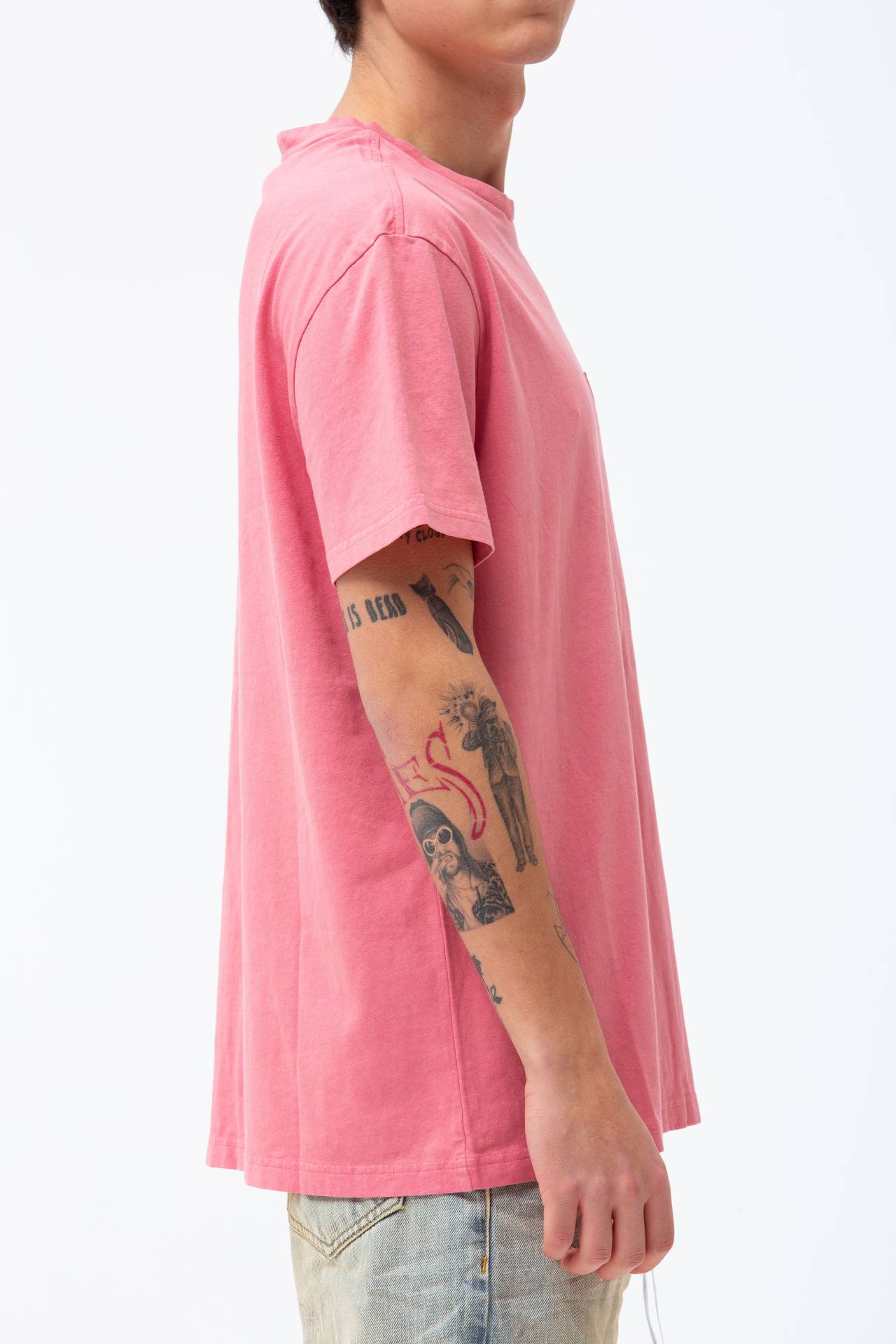  T-shirt in cotone e lino