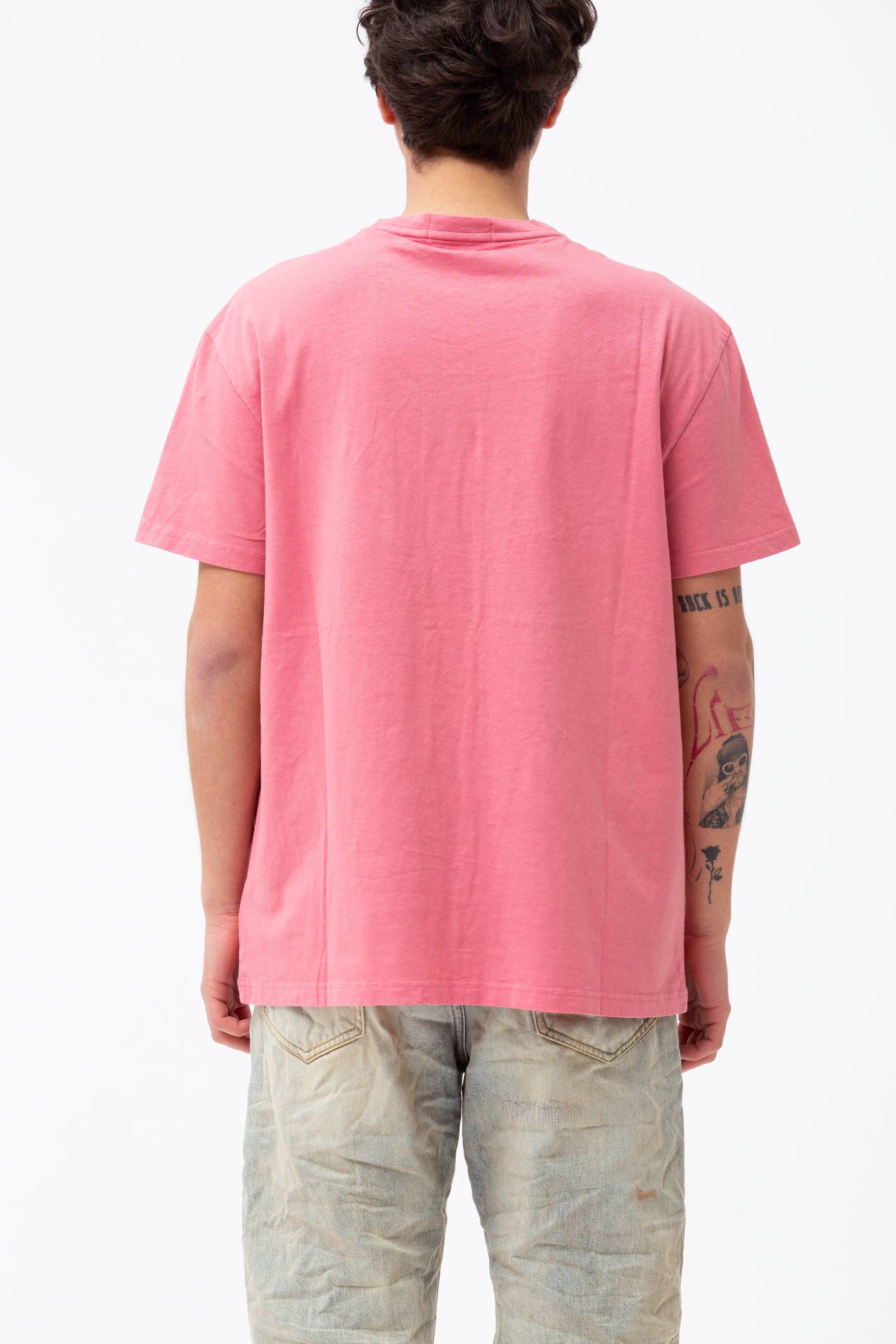  T-shirt in cotone e lino