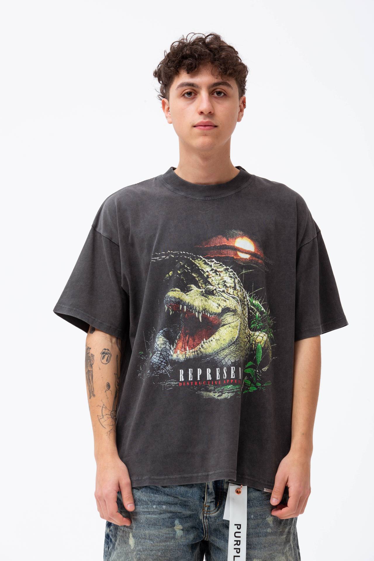 T-shirt in cotone lavato